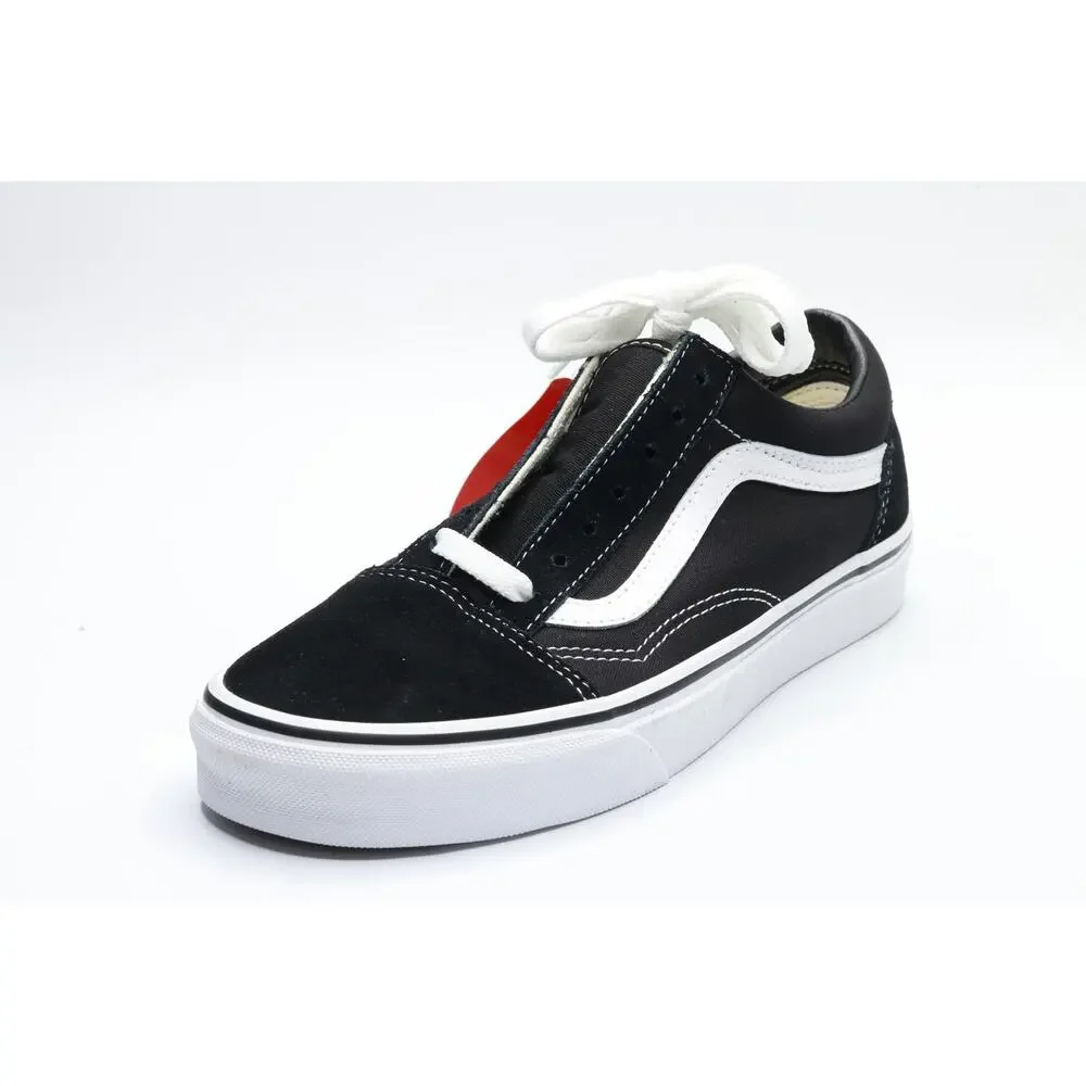 VANS OLD SKOOL, BLACK WHITE, (6 MEN , 7.5 WOMEN) SNEAKERS